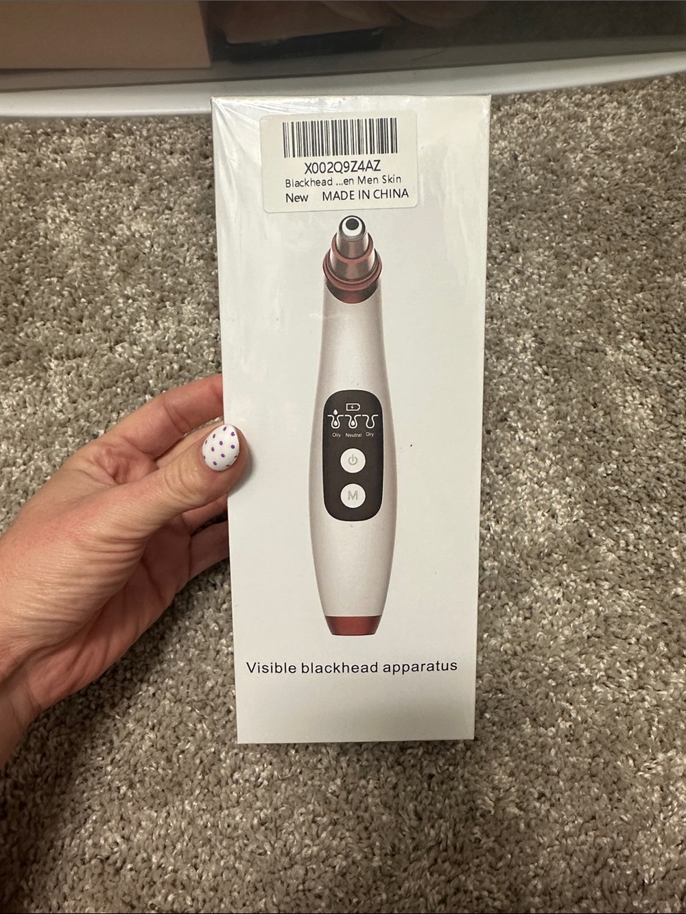 Visible Blackhead Apparatus - Rose Gold & White